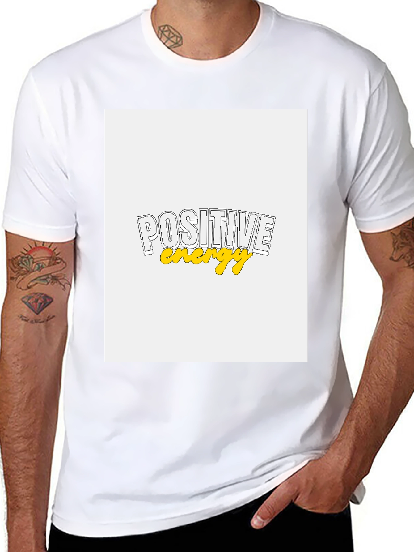 Positive Energy Graphic Tee - Black Cotton Blend