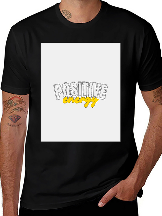Positive Energy Graphic Tee - Black Cotton Blend