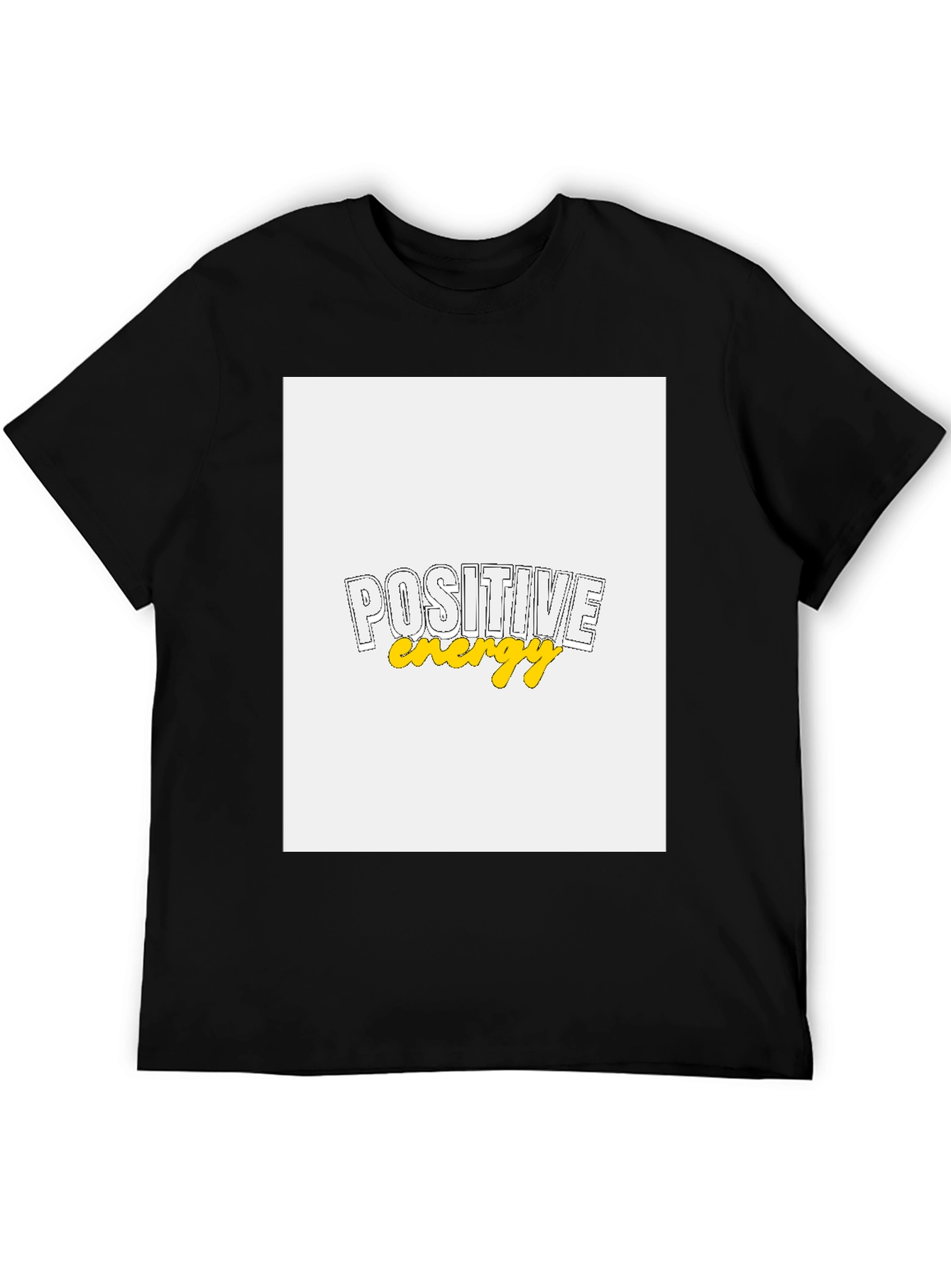 Positive Energy Graphic Tee - Black Cotton Blend