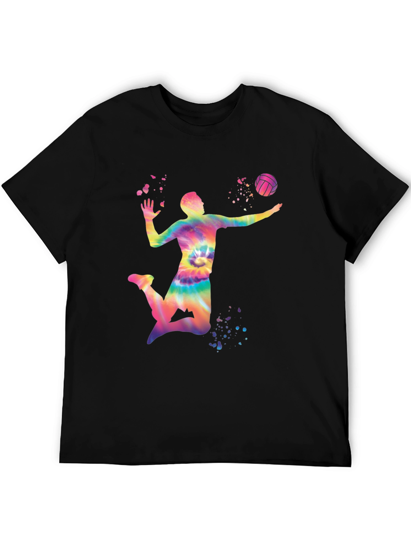 Tie-Dye Volleyball Player Graphic Tee