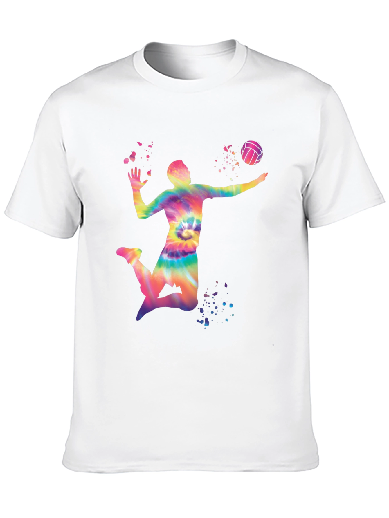 Tie-Dye Volleyball Player Graphic Tee