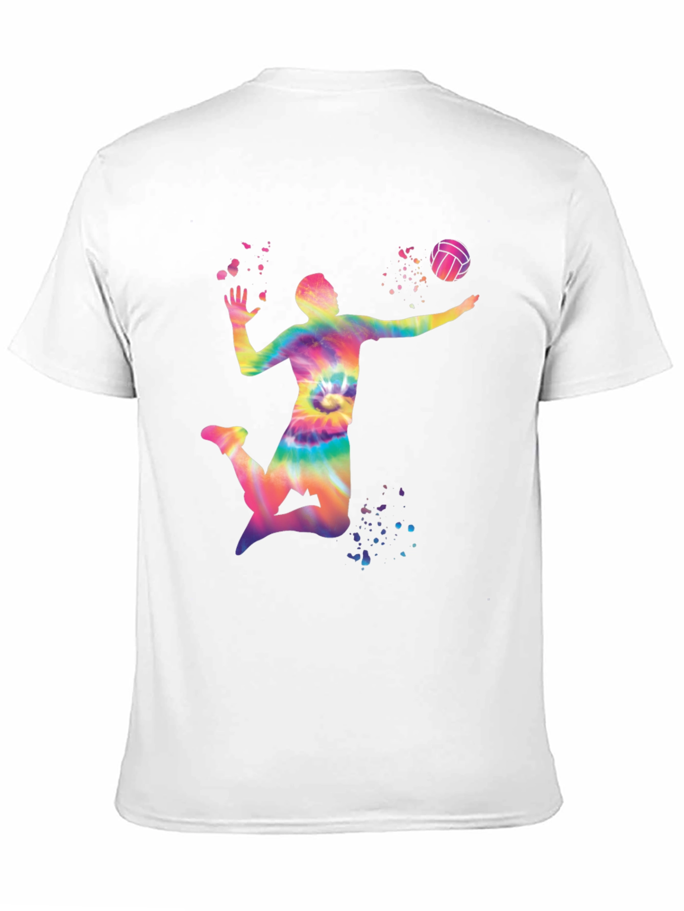 Tie-Dye Volleyball Player Graphic Tee
