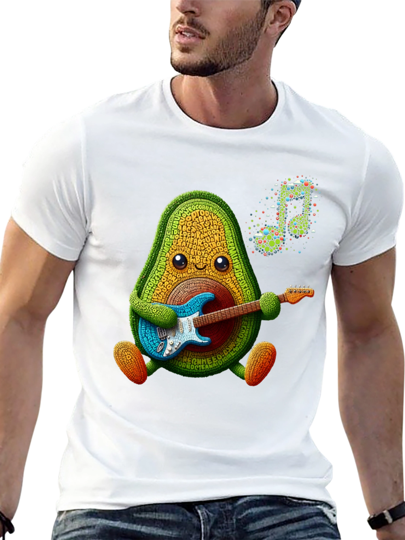 Avocado Guitarist T-Shirt - Music Lover Tee