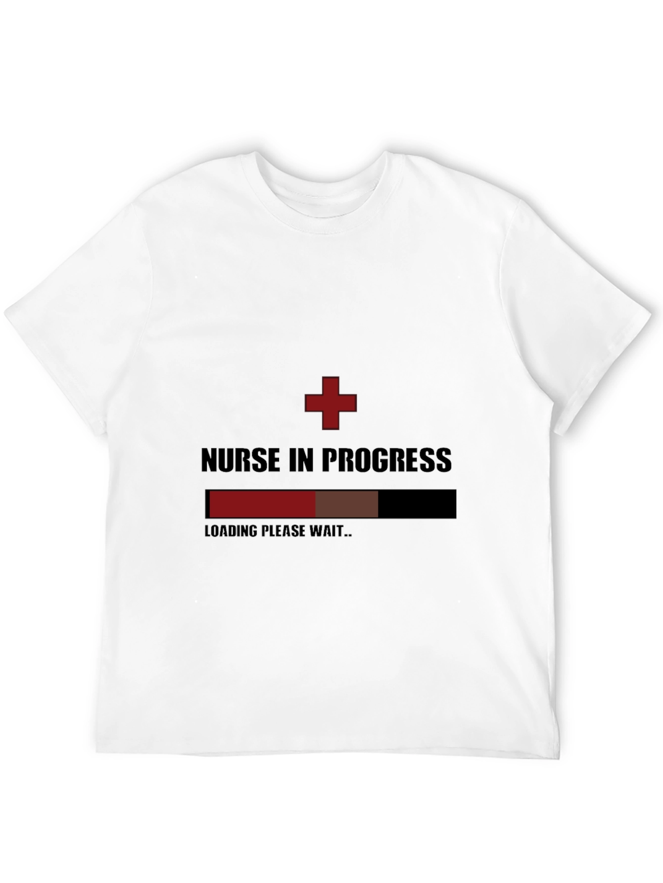 Nurse in Progress Black Graphic T-Shirt