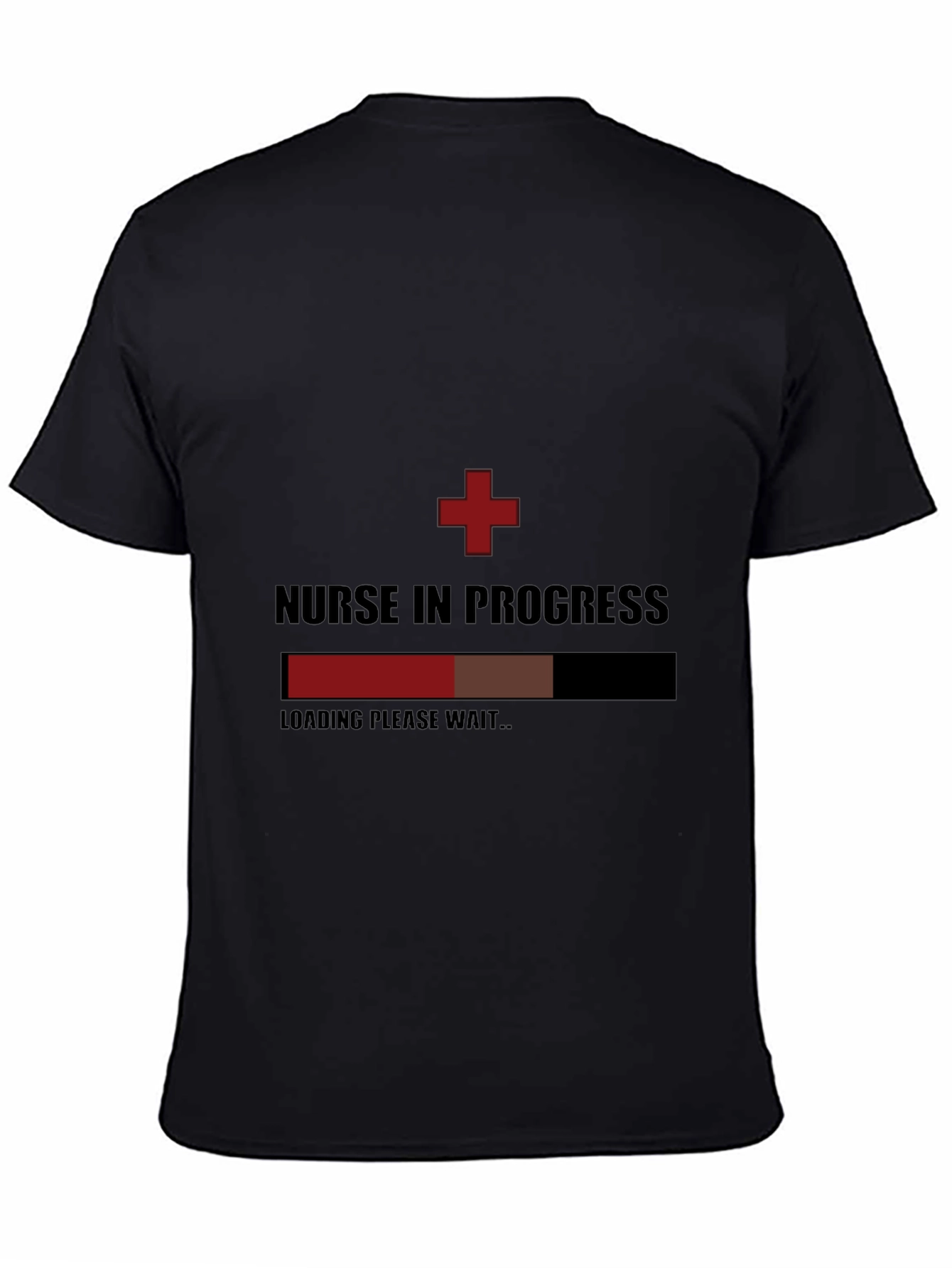 Nurse in Progress Black Graphic T-Shirt