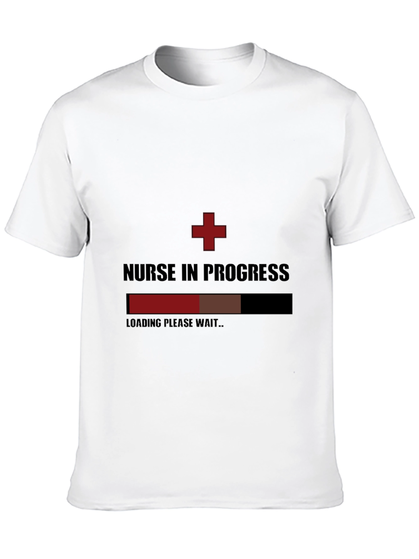 Nurse in Progress Black Graphic T-Shirt