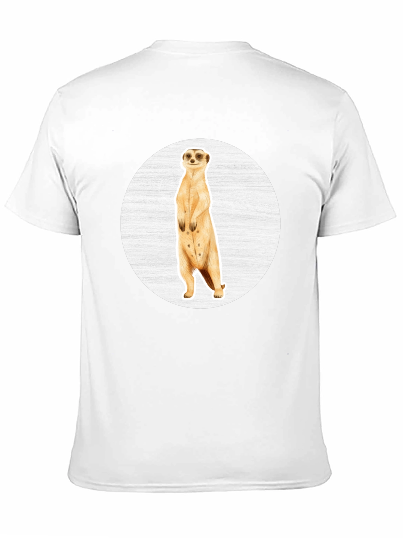 Meerkat Graphic Tee - Black Cotton Crew Neck