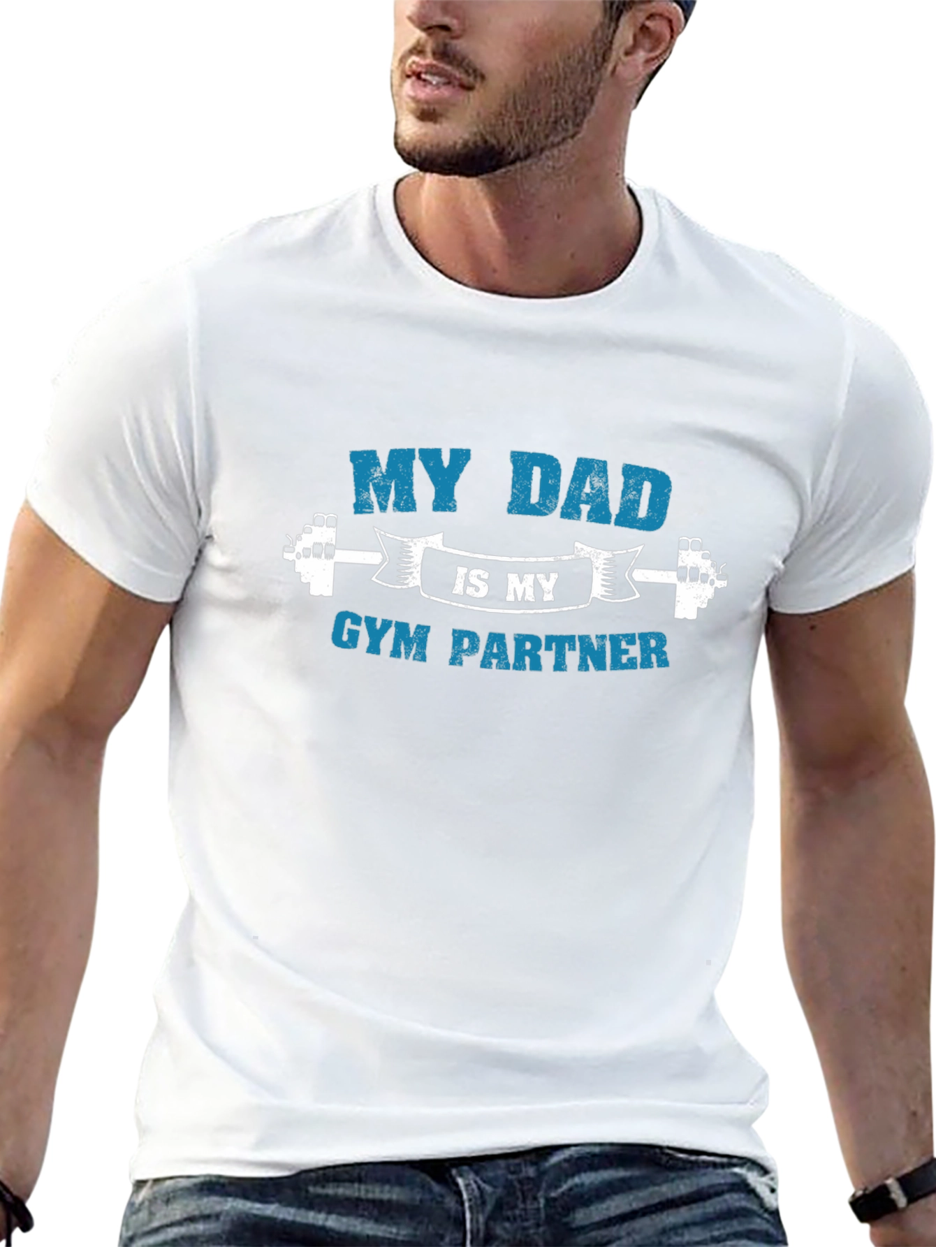 My Dad is My Gym Partner Graphic T-Shirt