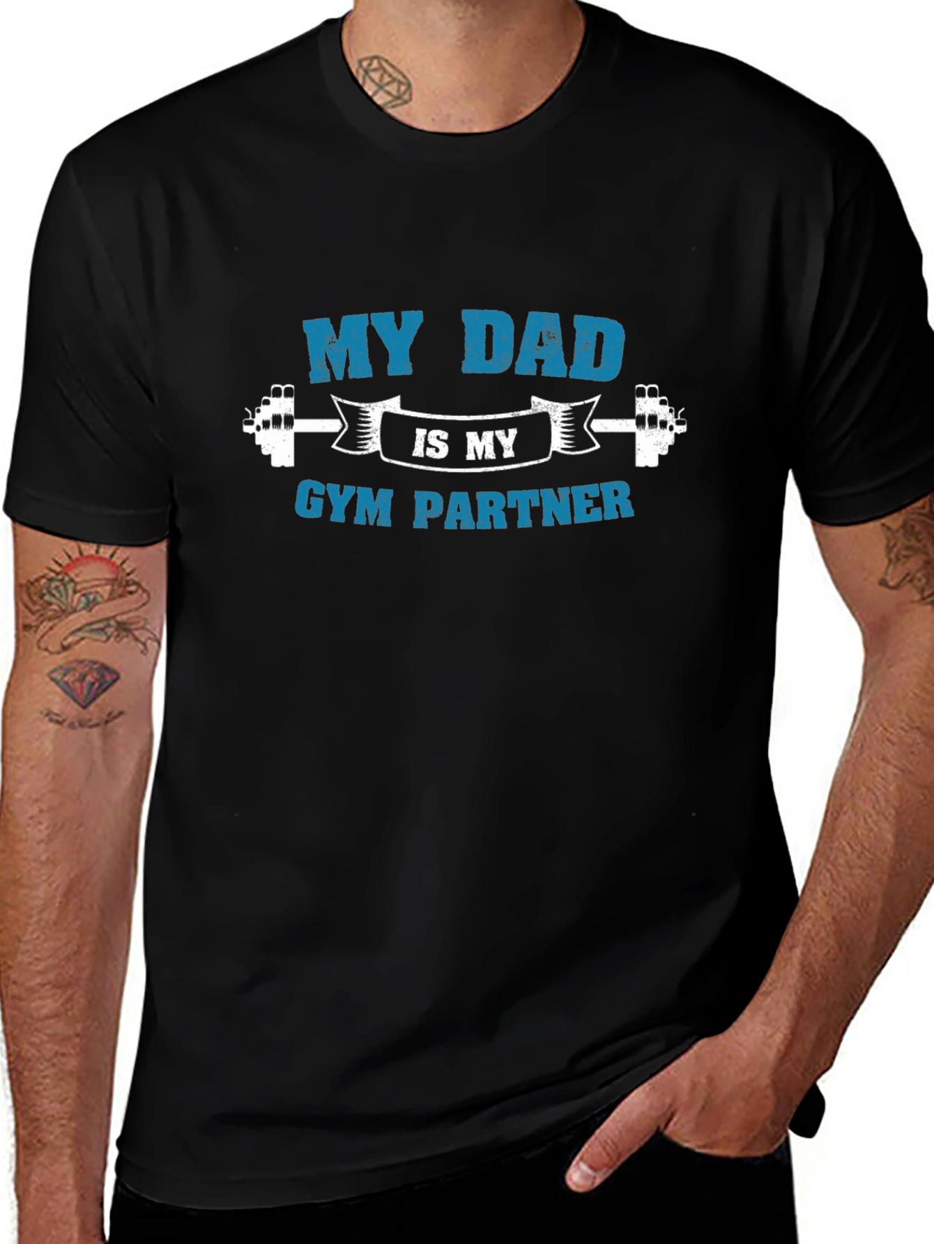 My Dad is My Gym Partner Graphic T-Shirt