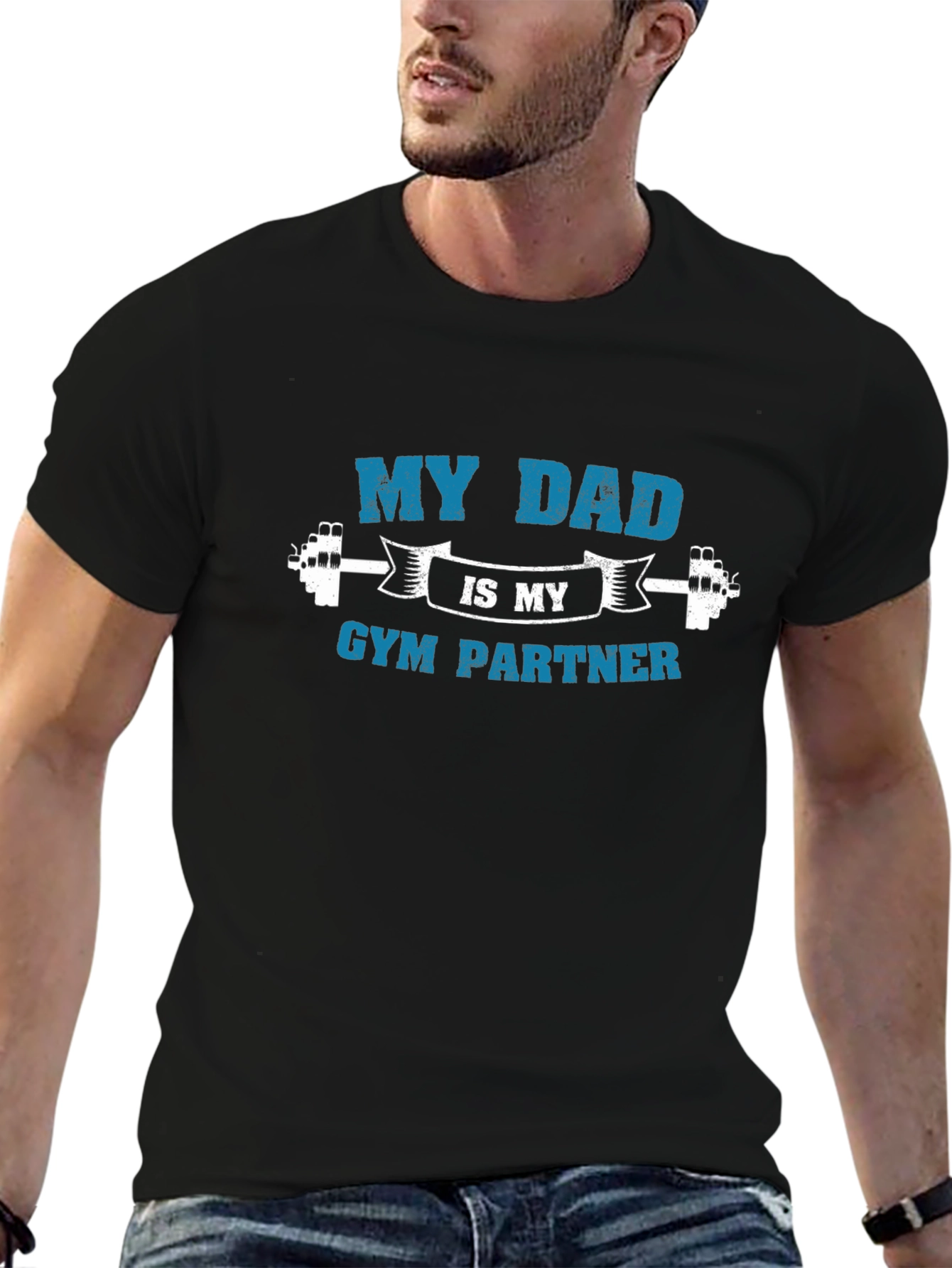 My Dad is My Gym Partner Graphic T-Shirt