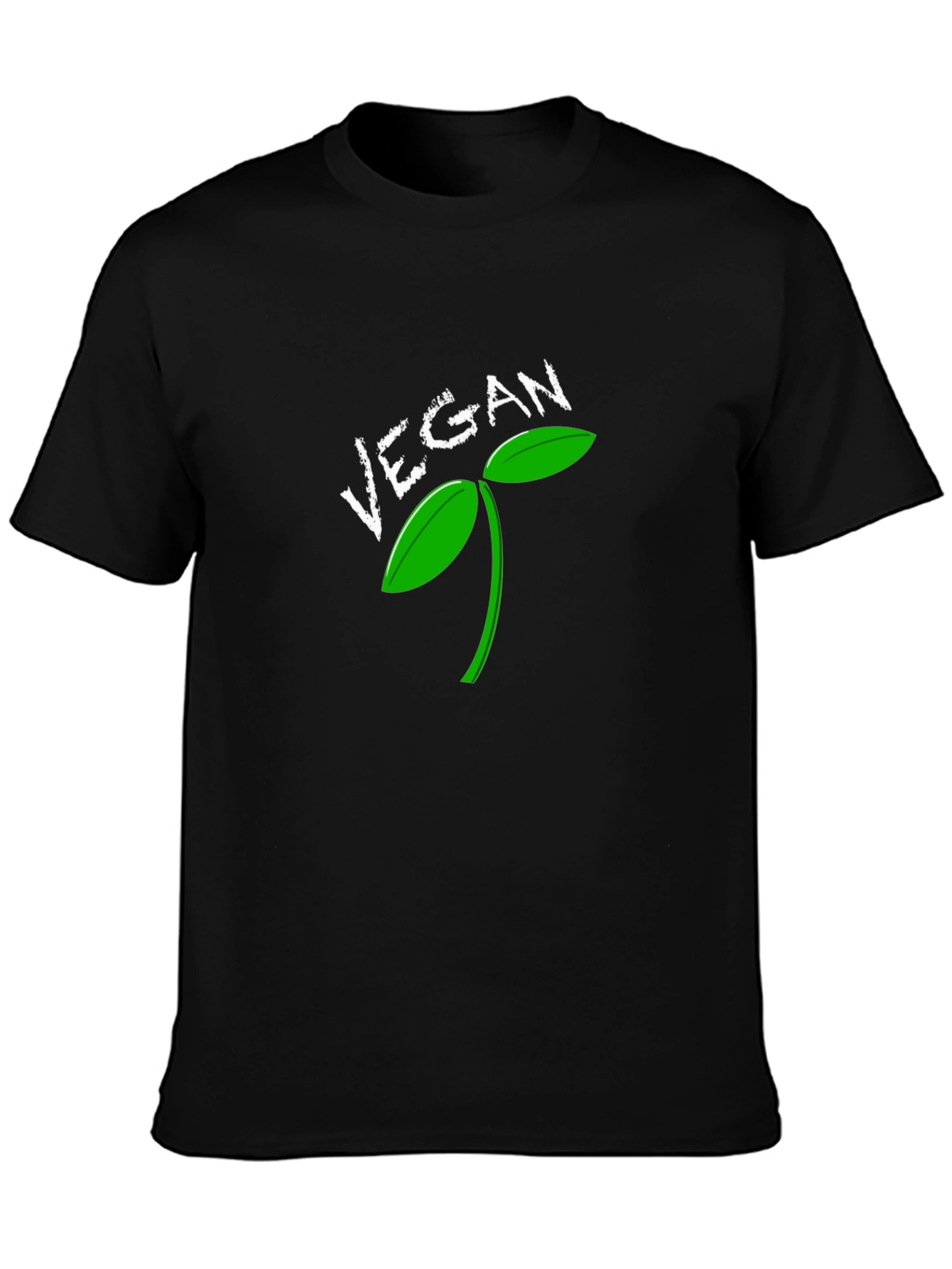 Vegan Sprout Graphic Tee - Black