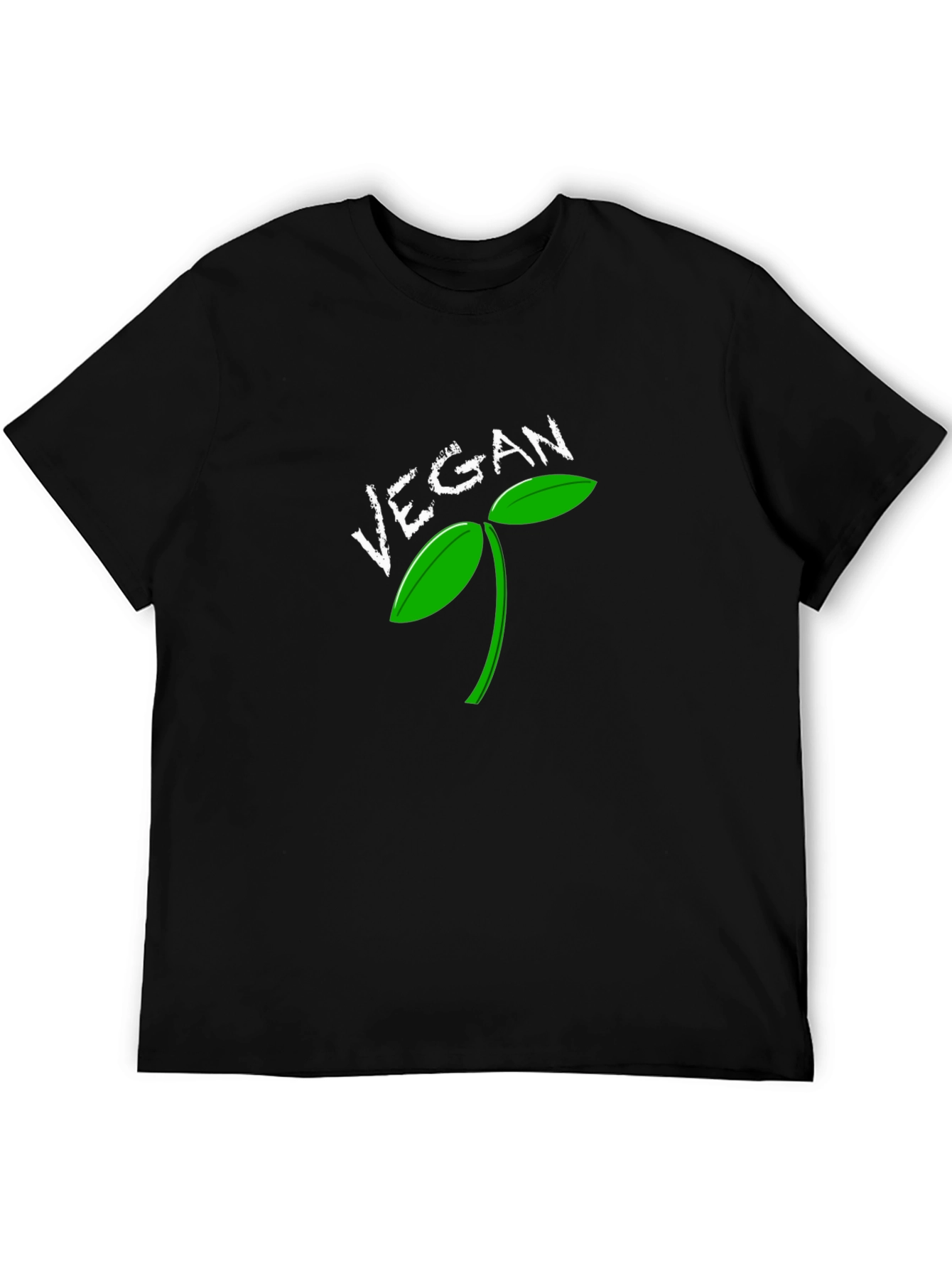 Vegan Sprout Graphic Tee - Black