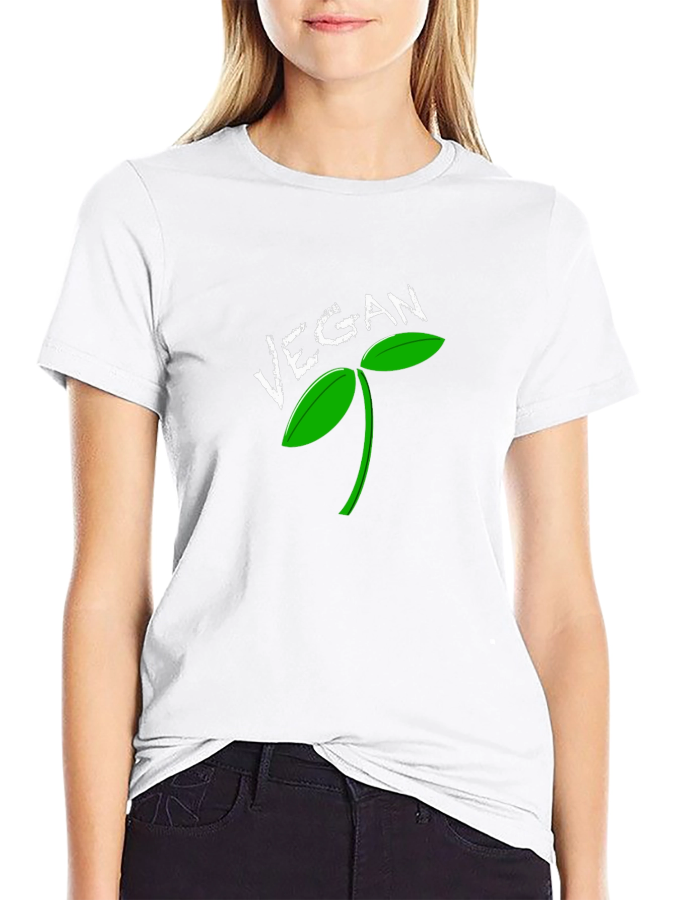 Vegan Sprout Graphic Tee - Black