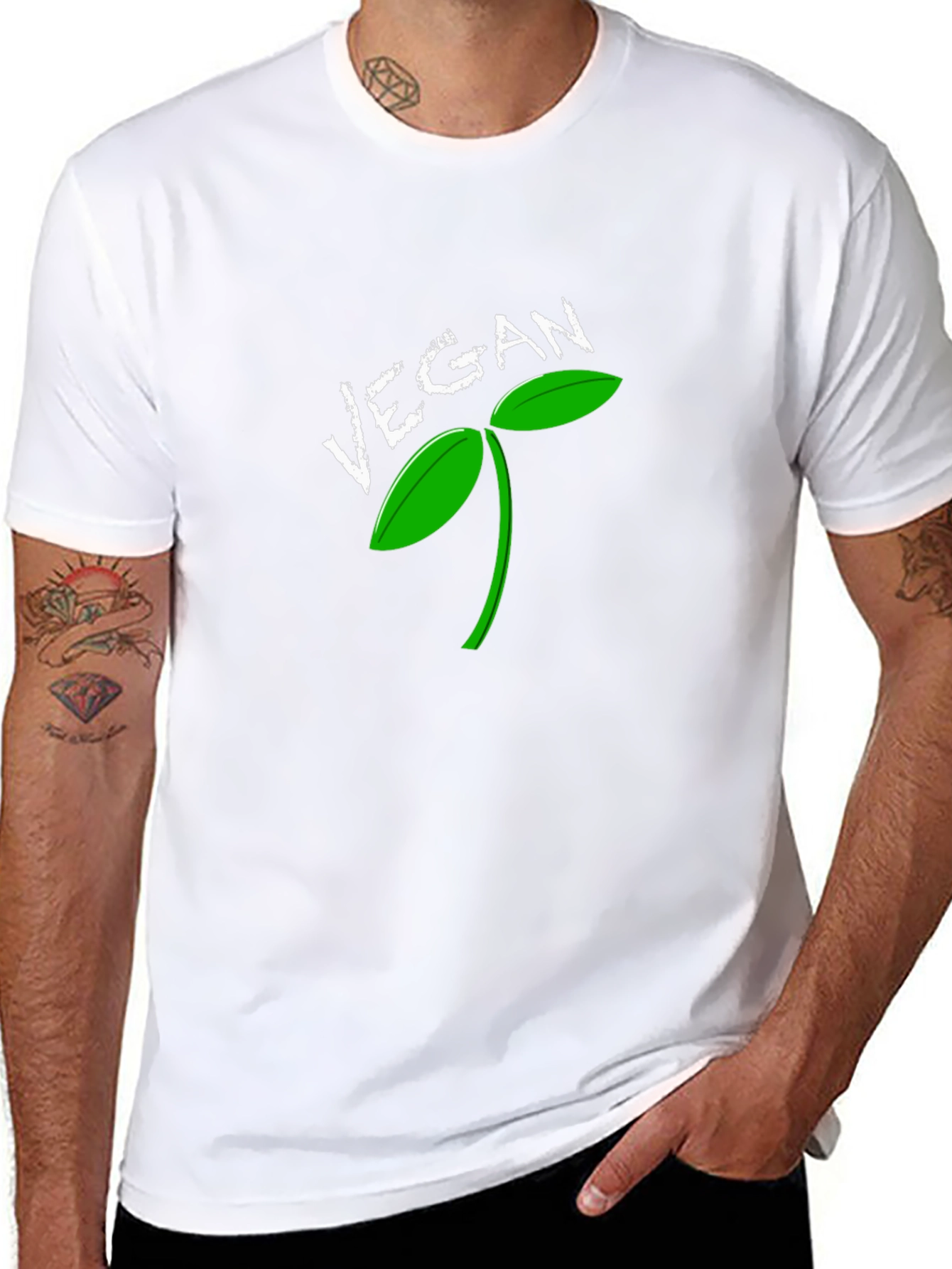 Vegan Sprout Graphic Tee - Black