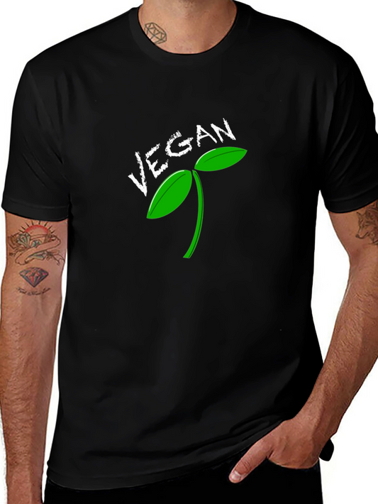 Vegan Sprout Graphic Tee - Black