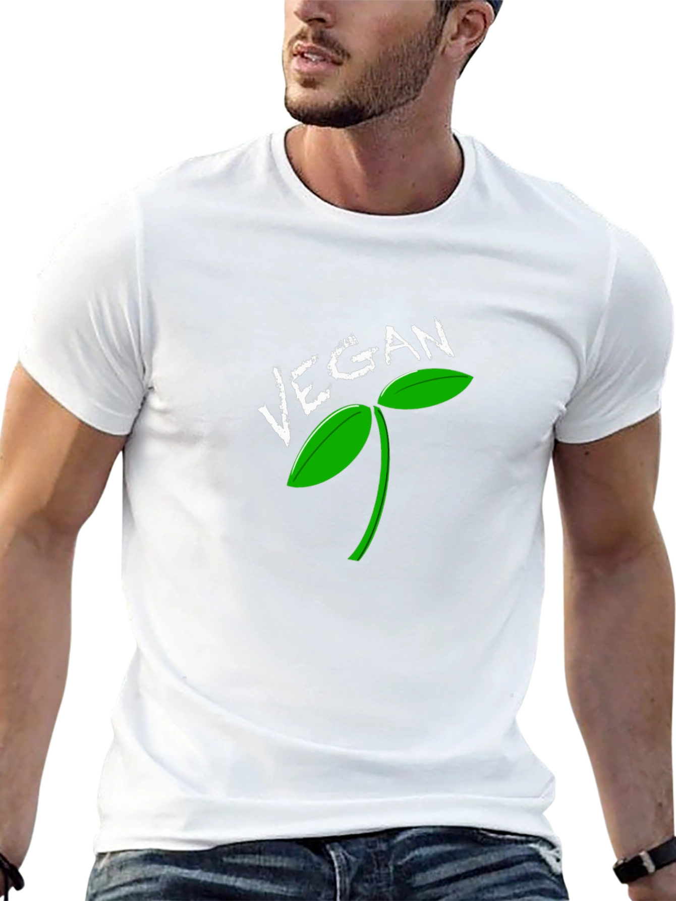 Vegan Sprout Graphic Tee - Black