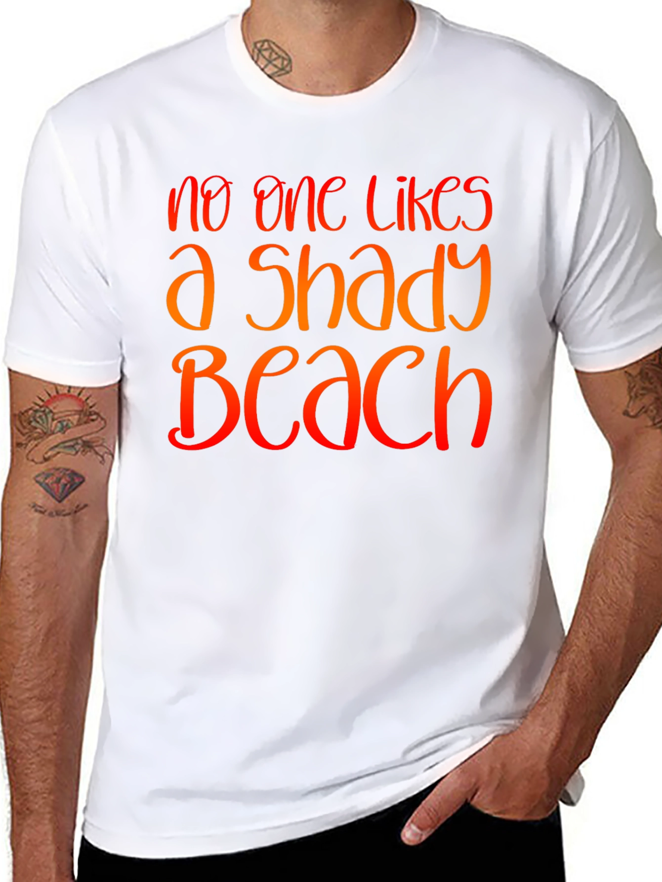 Shady Beach Graphic Tee - Summer Vacation T-Shirt