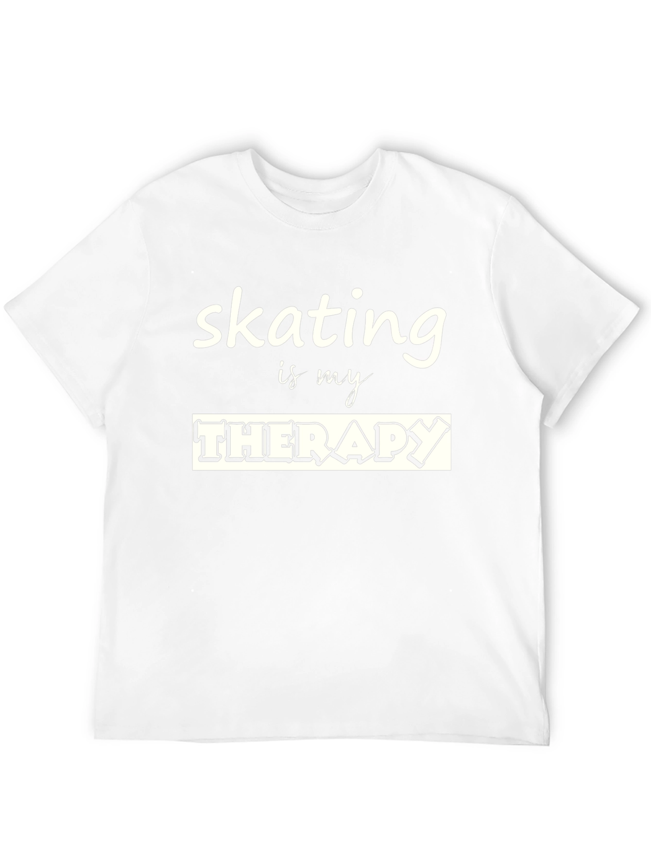 Skating is my Therapy Black Graphic T-Shirt