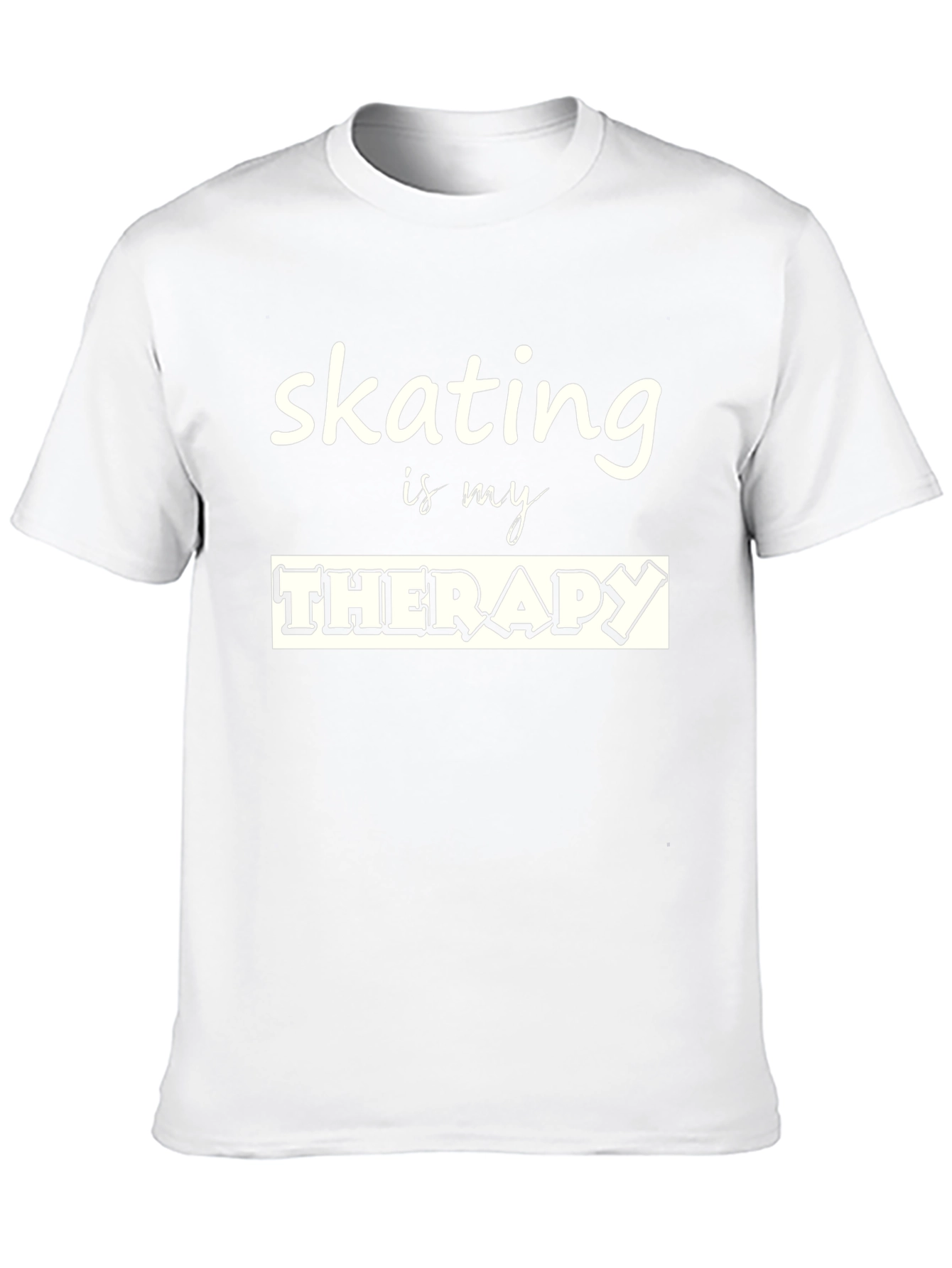 Skating is my Therapy Black Graphic T-Shirt