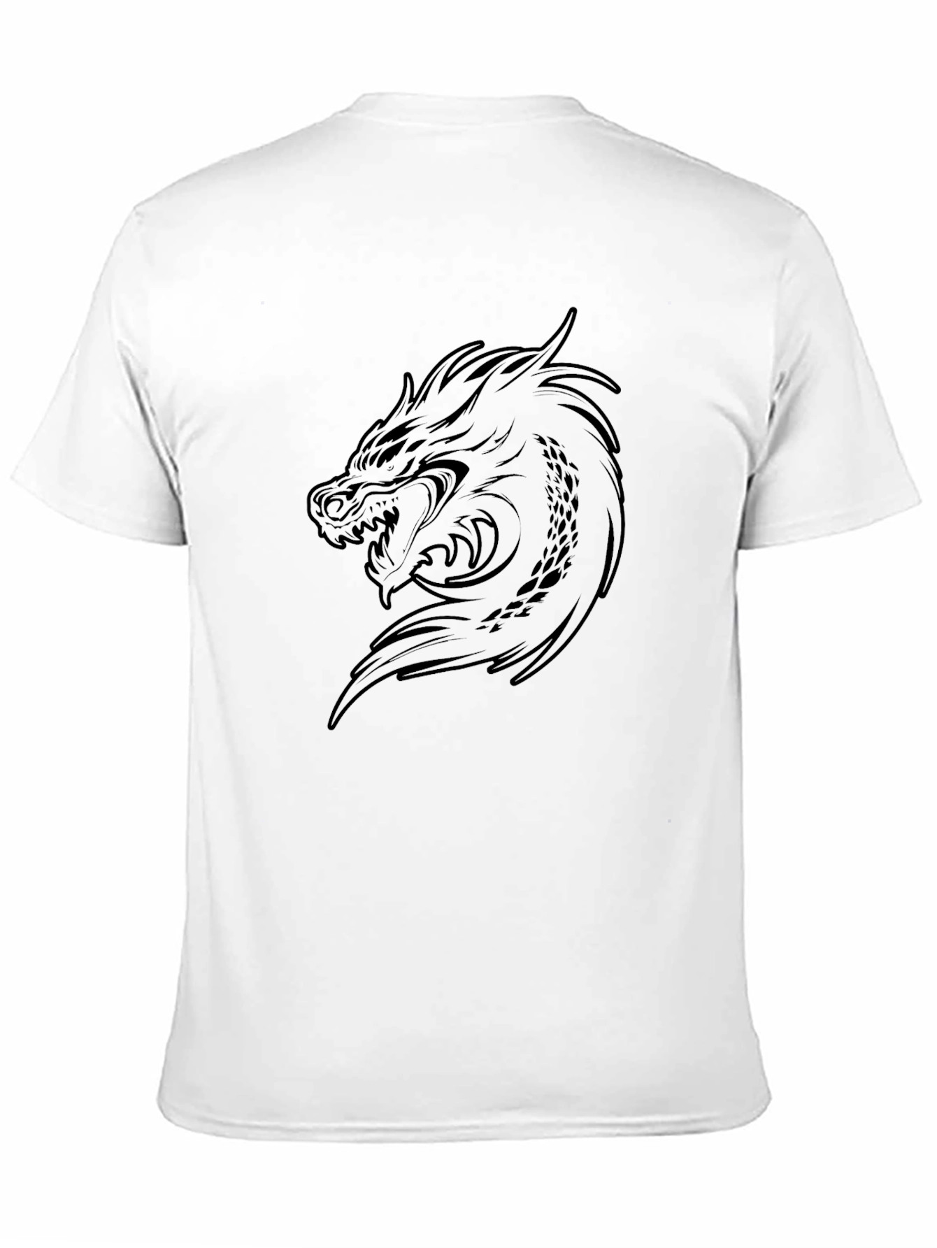 Dragon Graphic Print Black T-Shirt