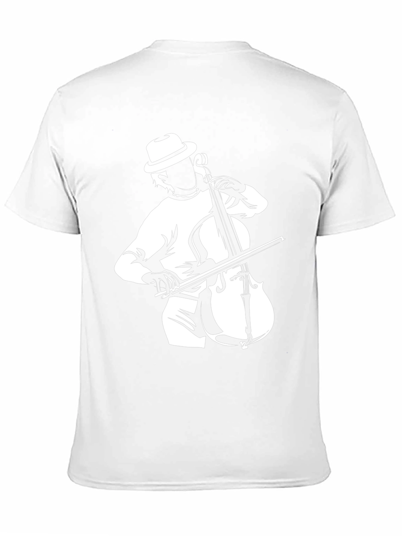Musician Cello Player Graphic Black T-Shirt