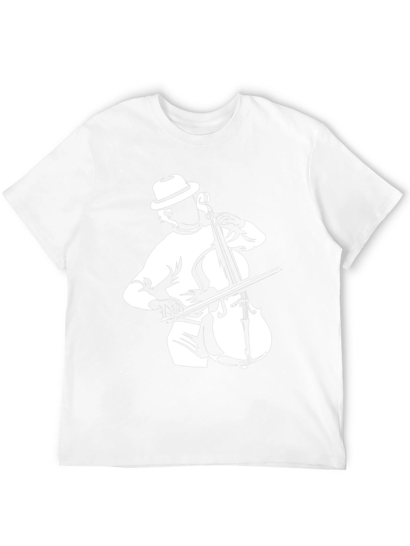 Musician Cello Player Graphic Black T-Shirt