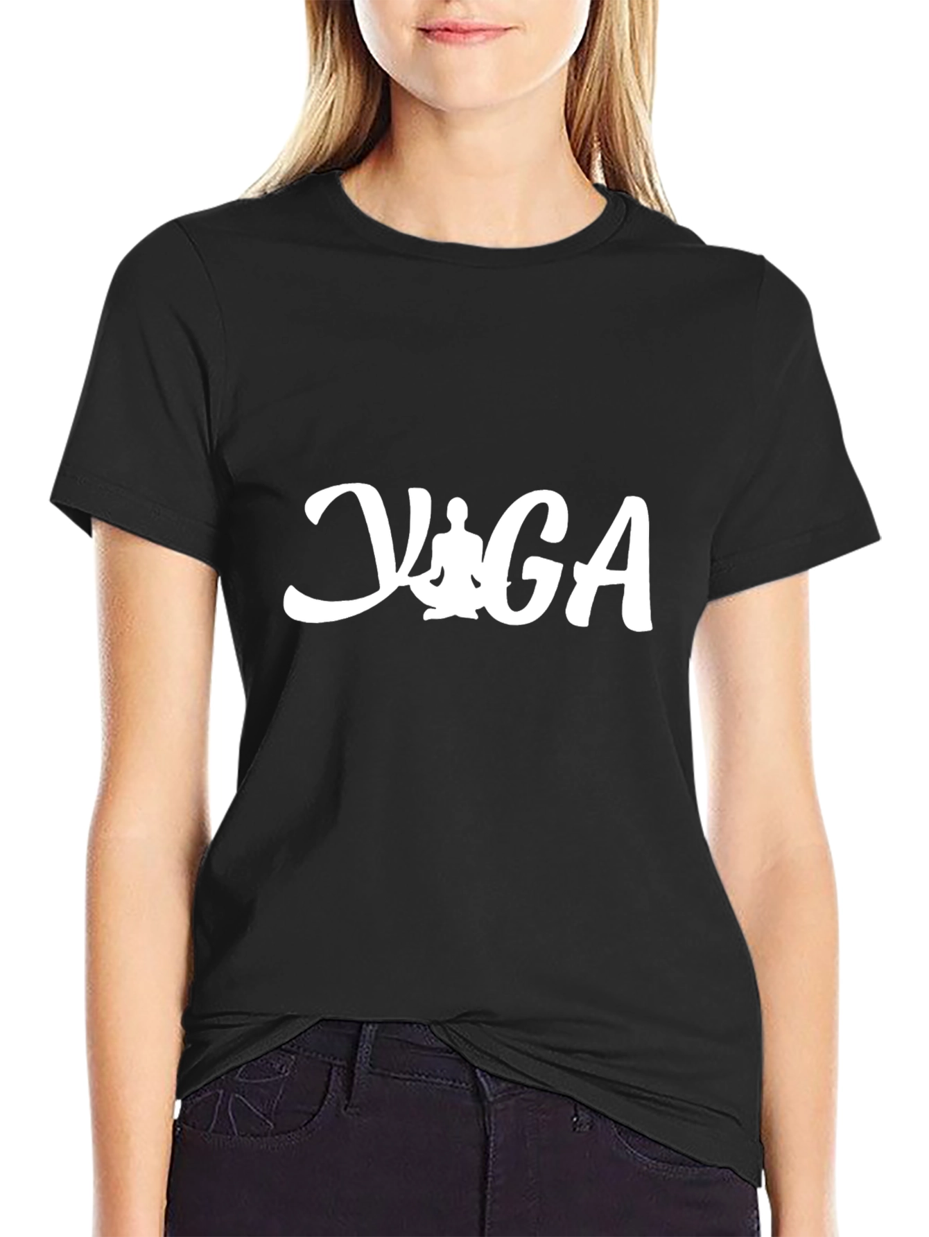 Yoga Black T-Shirt: Zen Style