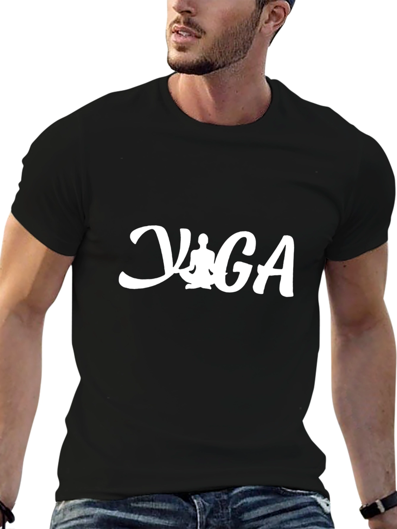 Yoga Black T-Shirt: Zen Style
