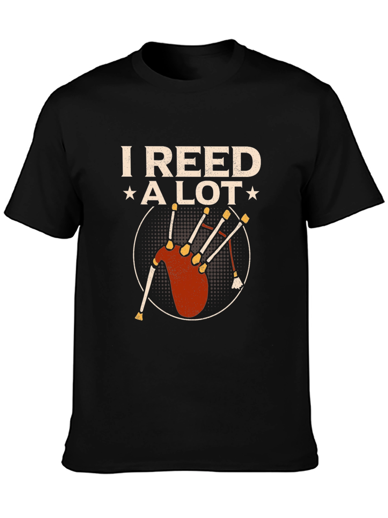I Reed A Lot Bagpipe Graphic T-Shirt