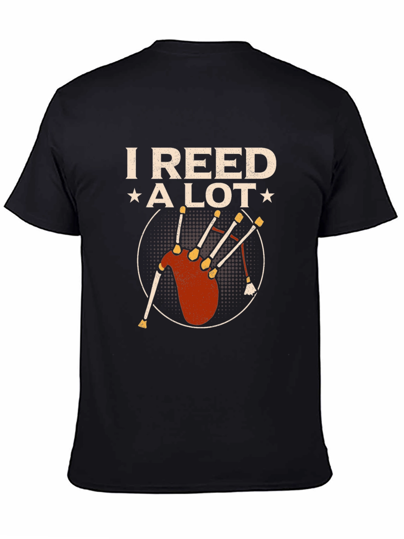 I Reed A Lot Bagpipe Graphic T-Shirt