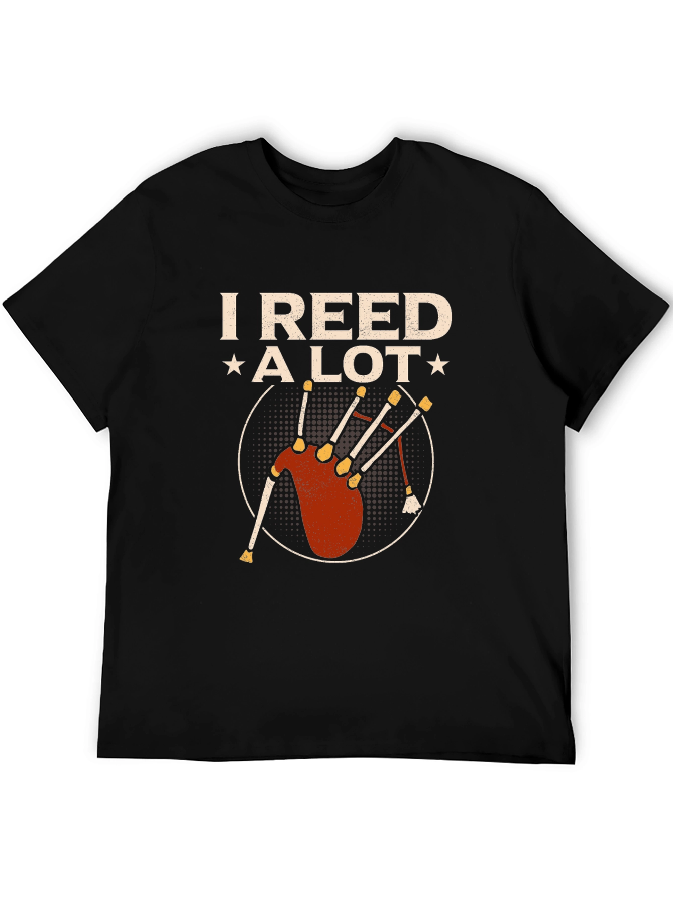 I Reed A Lot Bagpipe Graphic T-Shirt