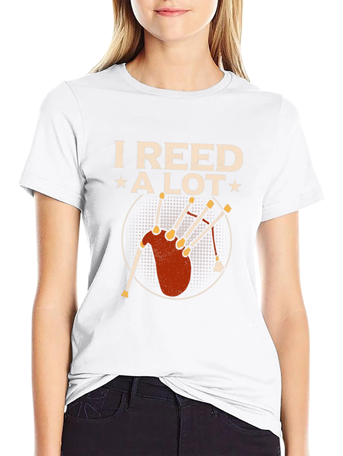 I Reed A Lot Bagpipe Graphic T-Shirt