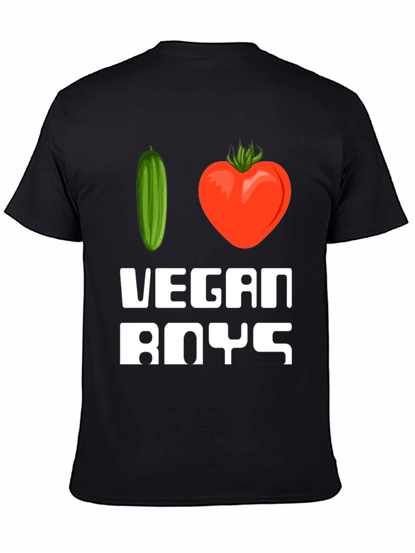 I Heart Vegan Boys T-Shirt Funny Vegetarian Tee