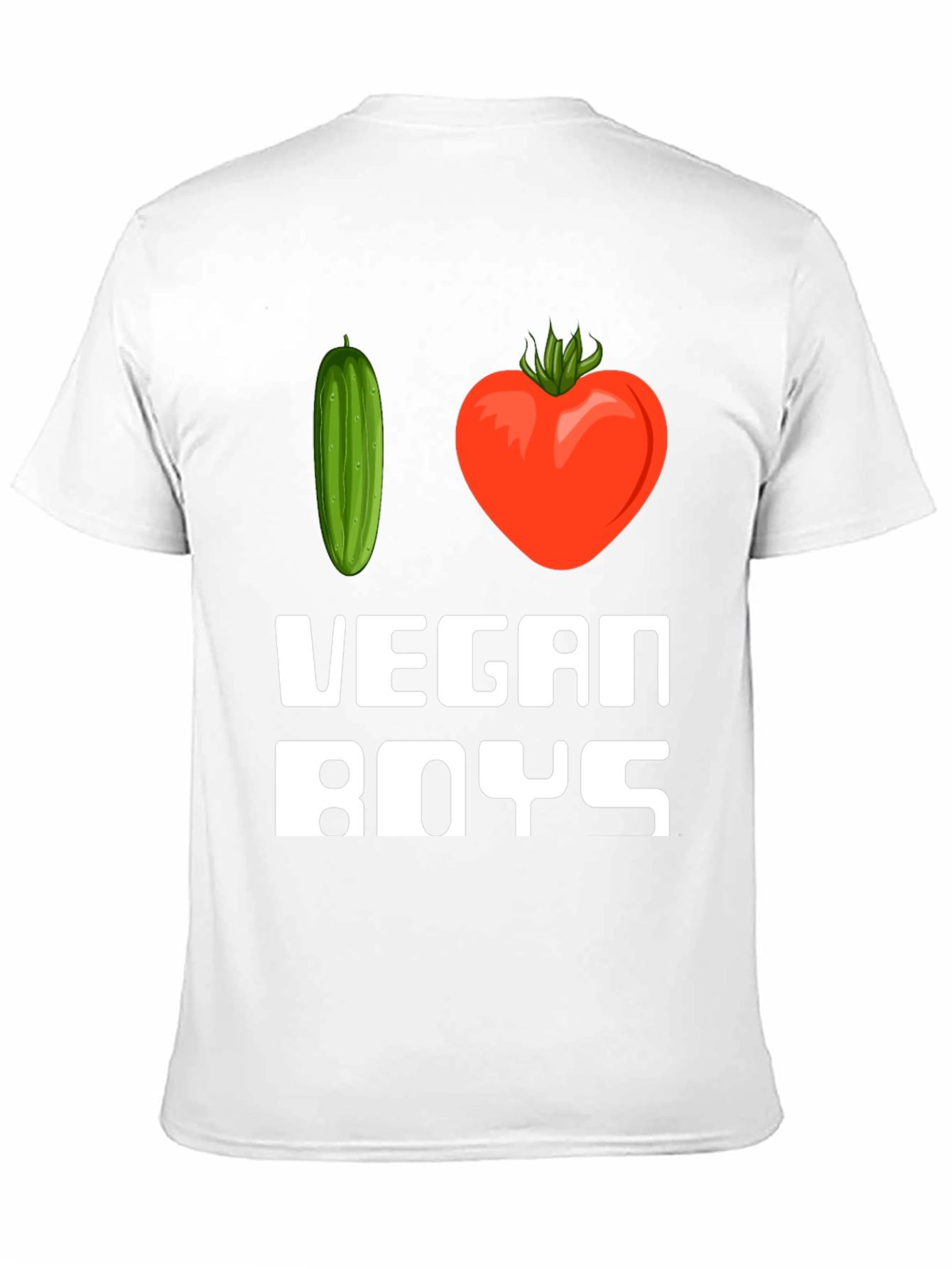 I Heart Vegan Boys T-Shirt Funny Vegetarian Tee