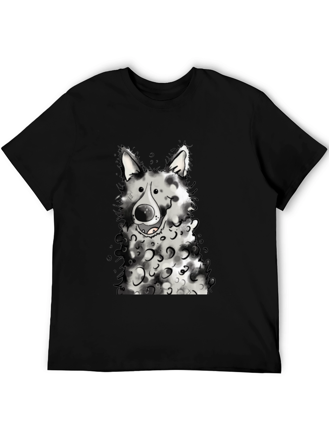 Dog Graphic Black T-Shirt