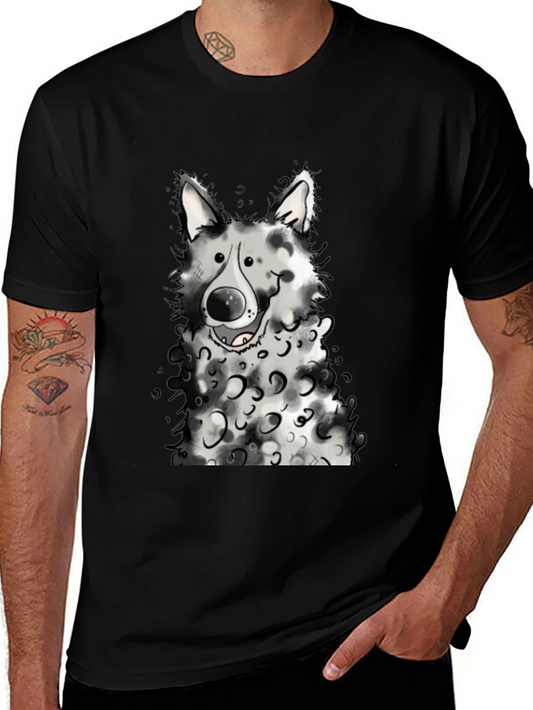 Dog Graphic Black T-Shirt