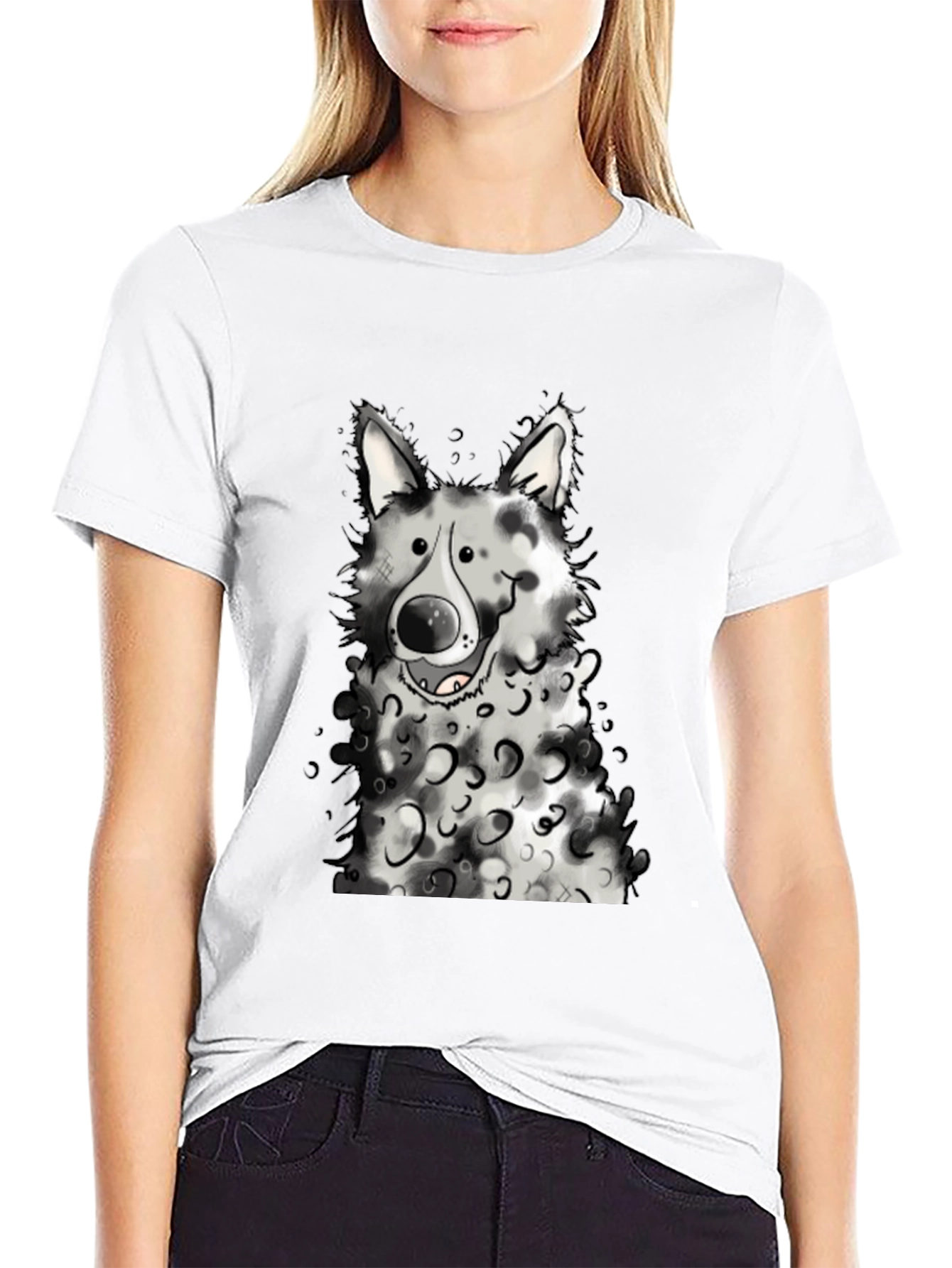 Dog Graphic Black T-Shirt