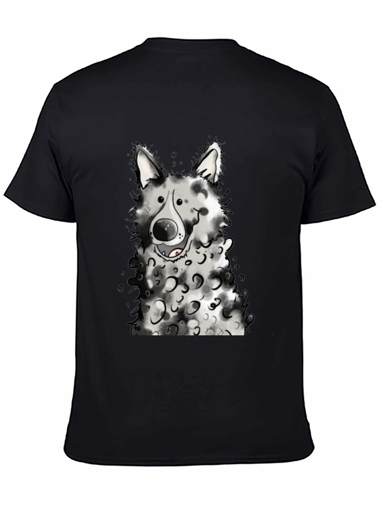 Dog Graphic Black T-Shirt
