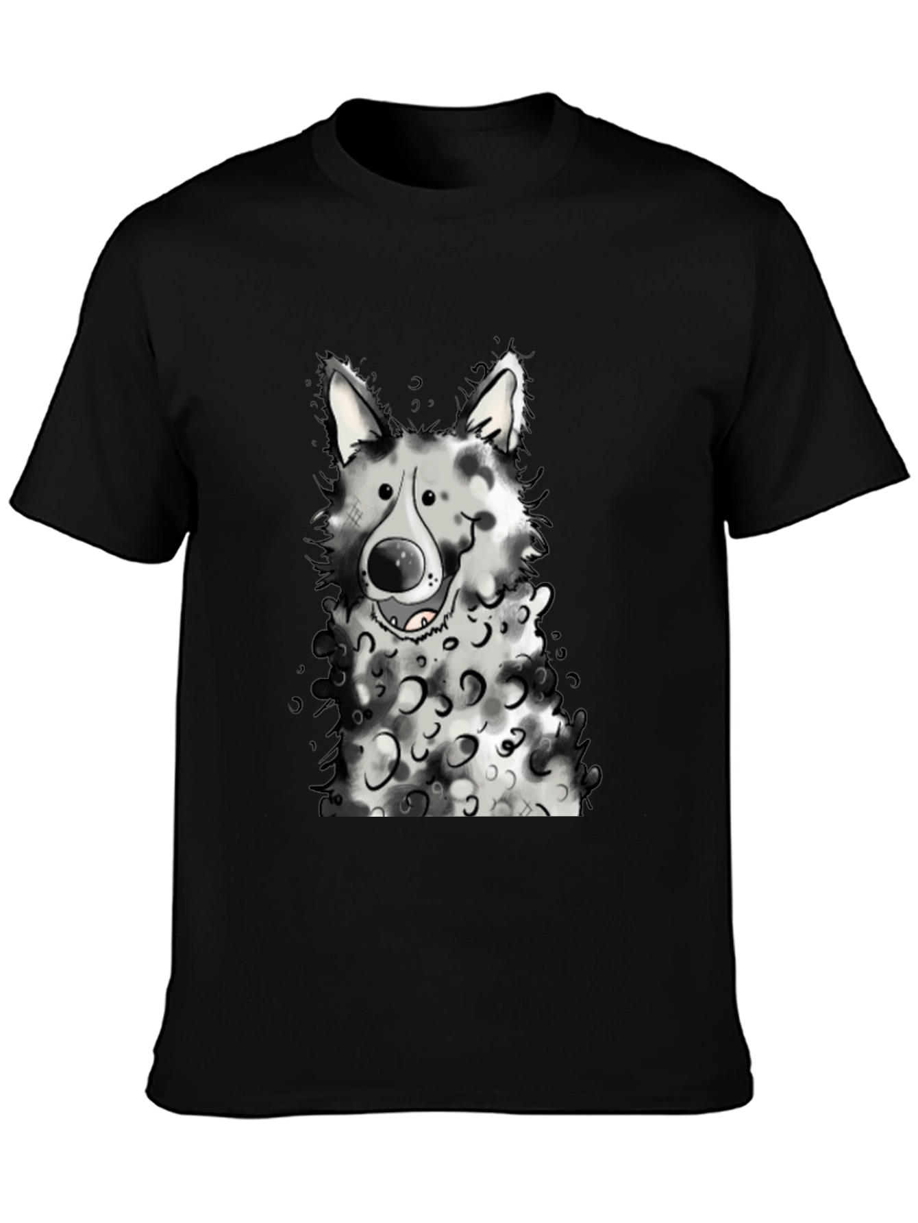 Dog Graphic Black T-Shirt