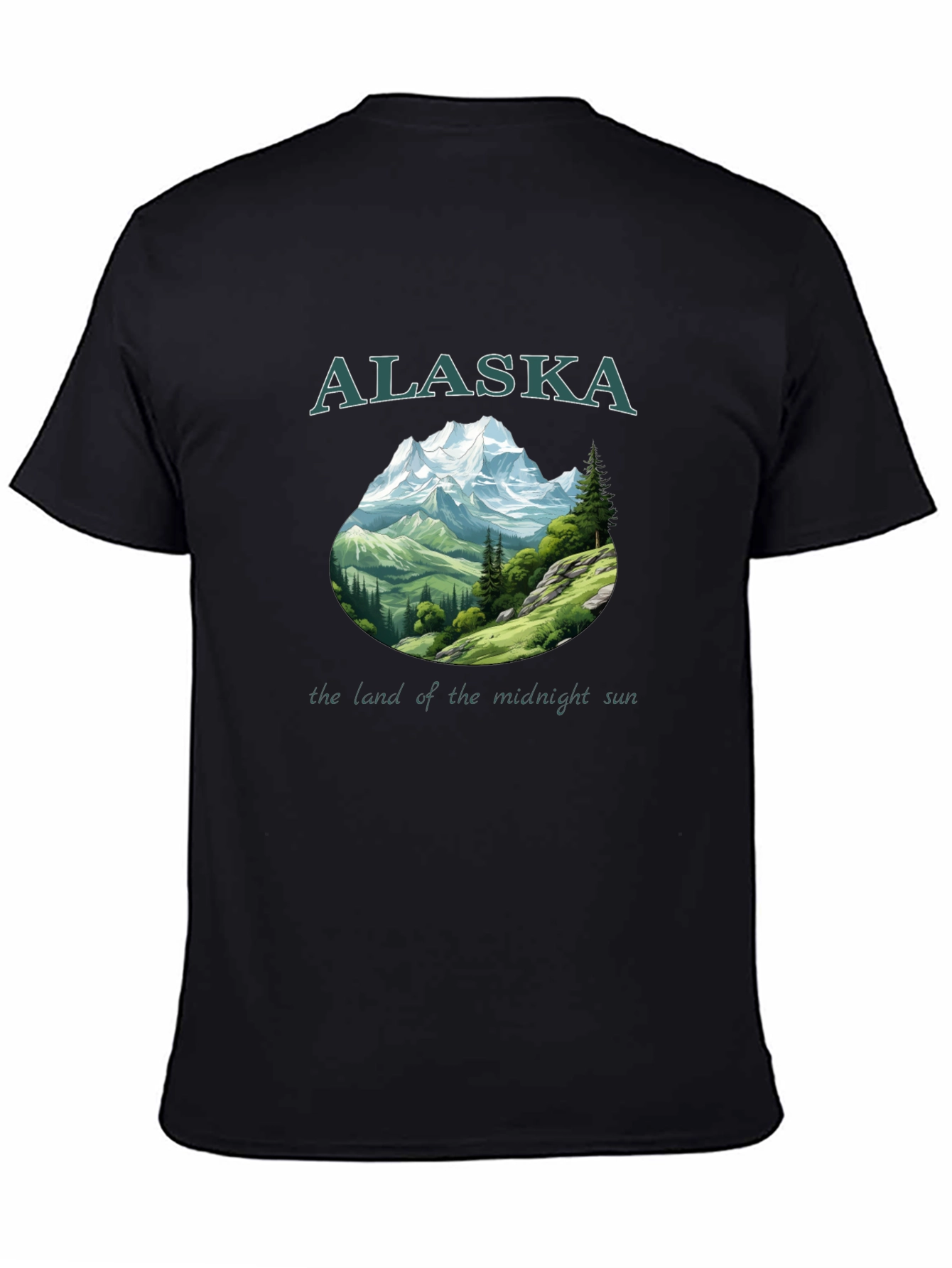 Alaska Mountain Graphic Black T-Shirt
