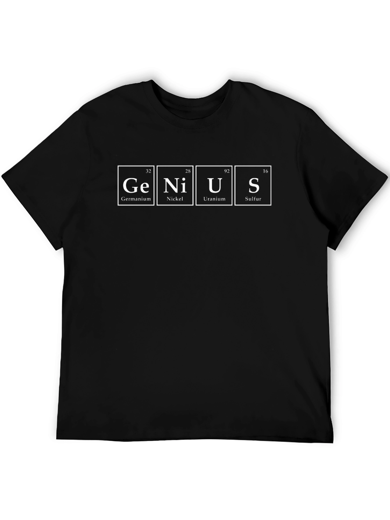 Genius Periodic Table Black T-Shirt
