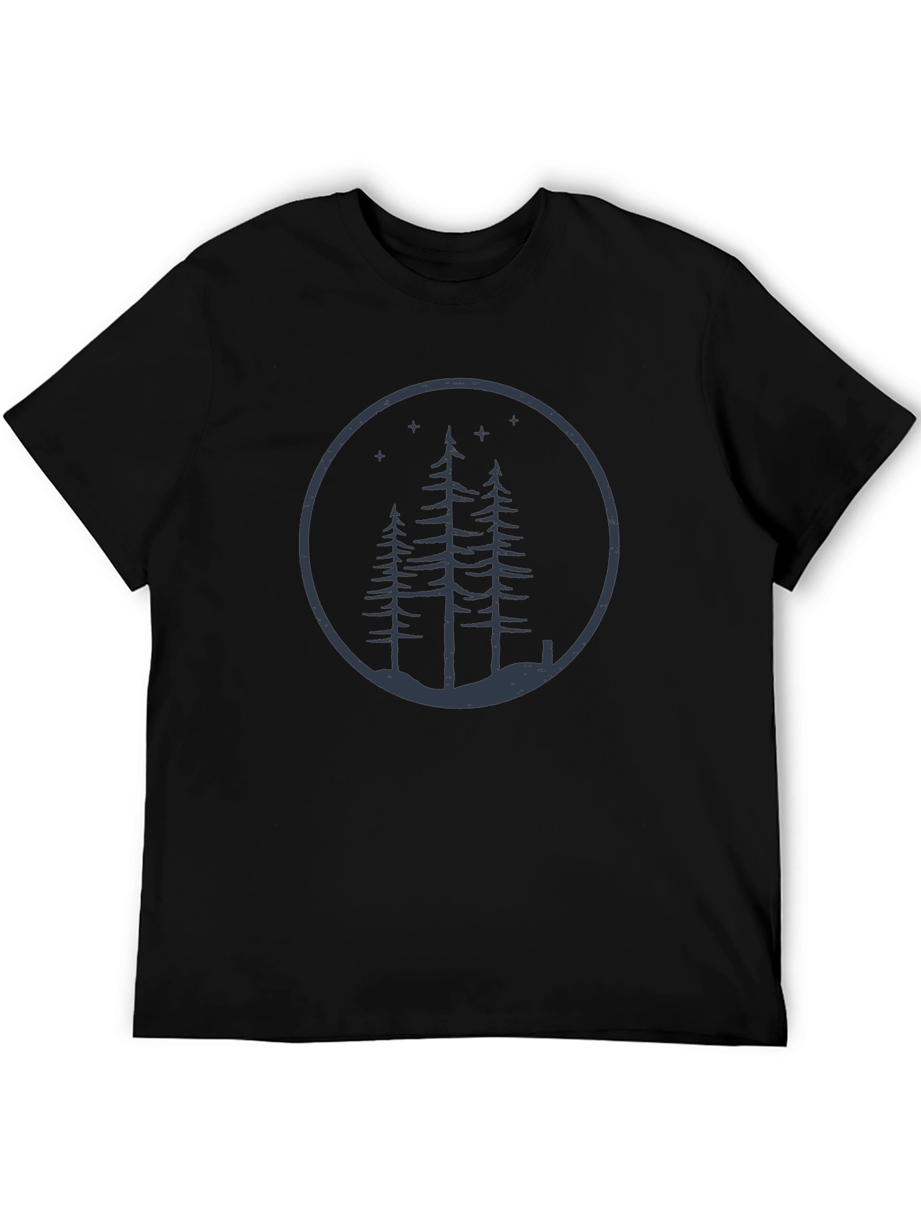 Mens Black Forest Circle Graphic Tee