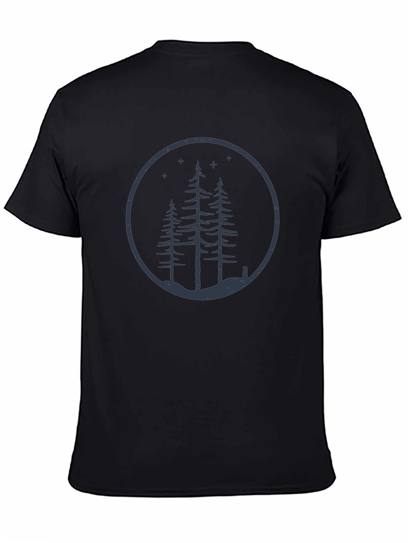 Mens Black Forest Circle Graphic Tee