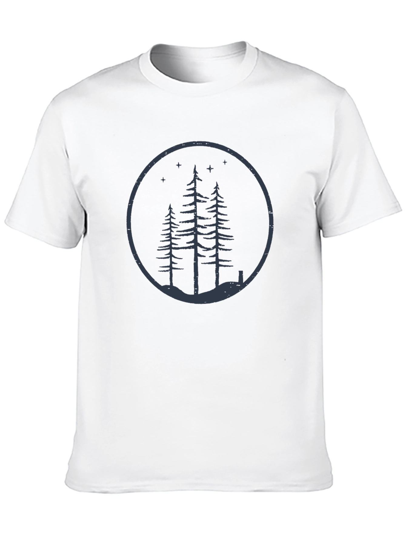 Mens Black Forest Circle Graphic Tee