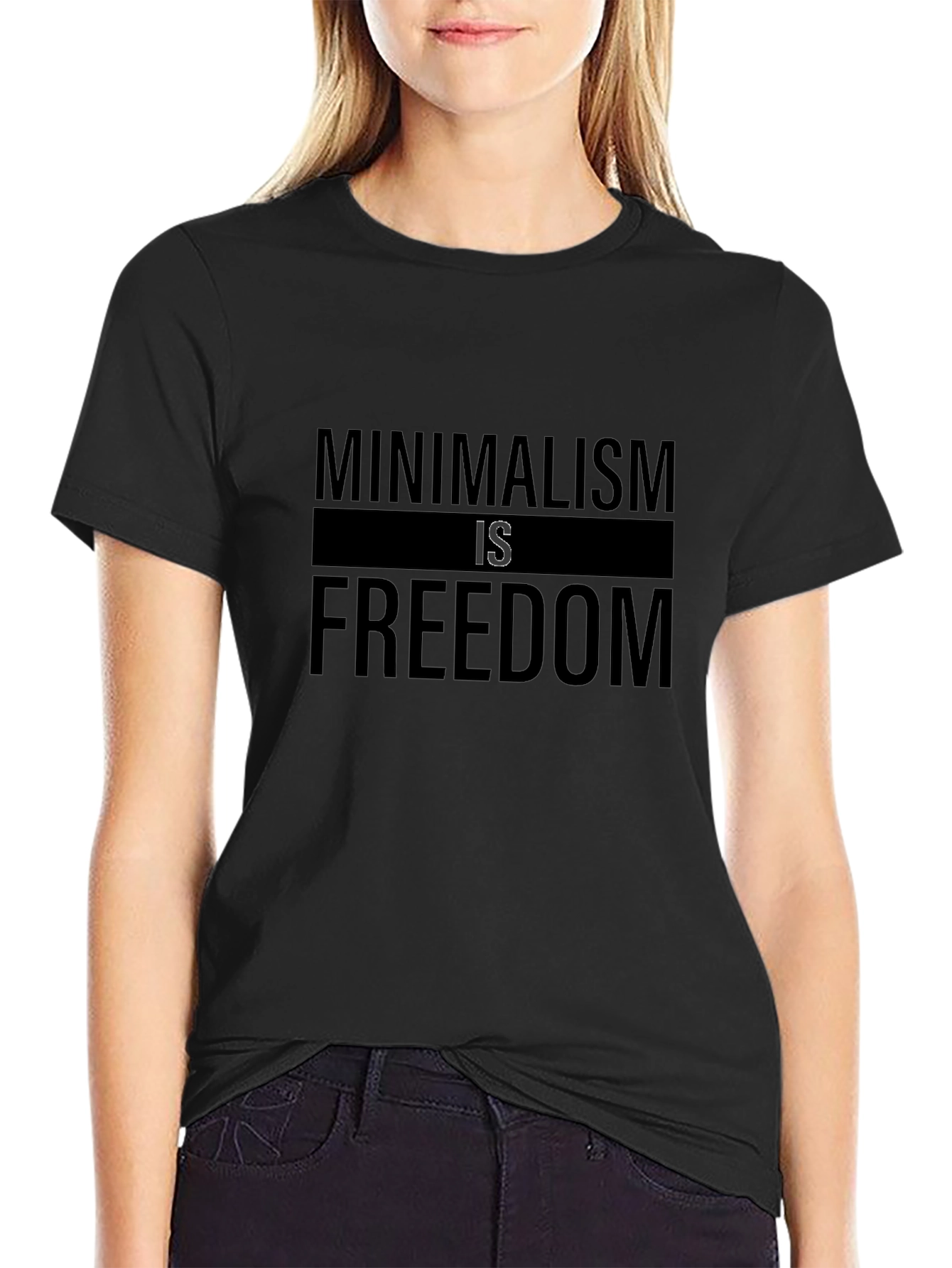 Minimalism is Freedom Black T-Shirt