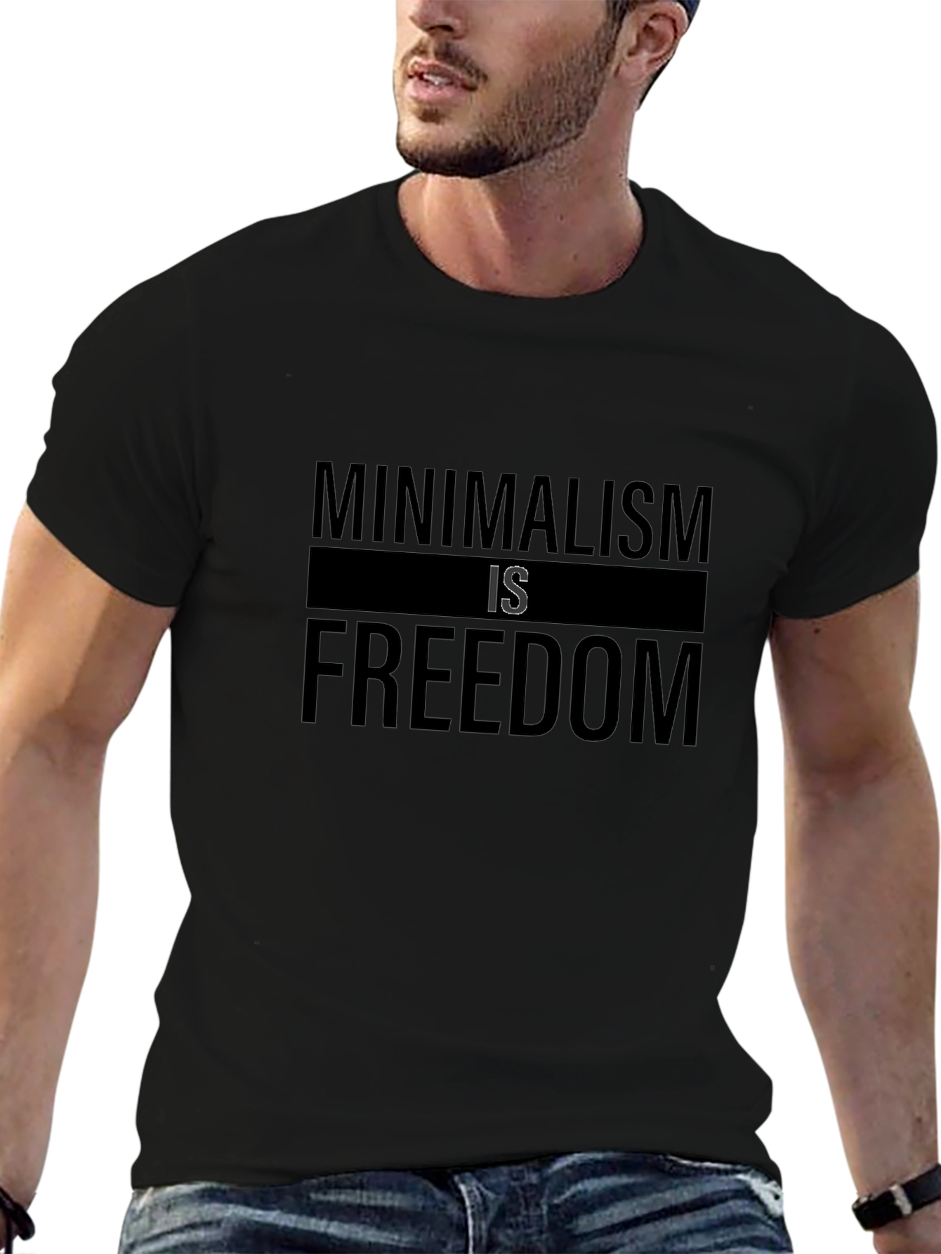 Minimalism is Freedom Black T-Shirt