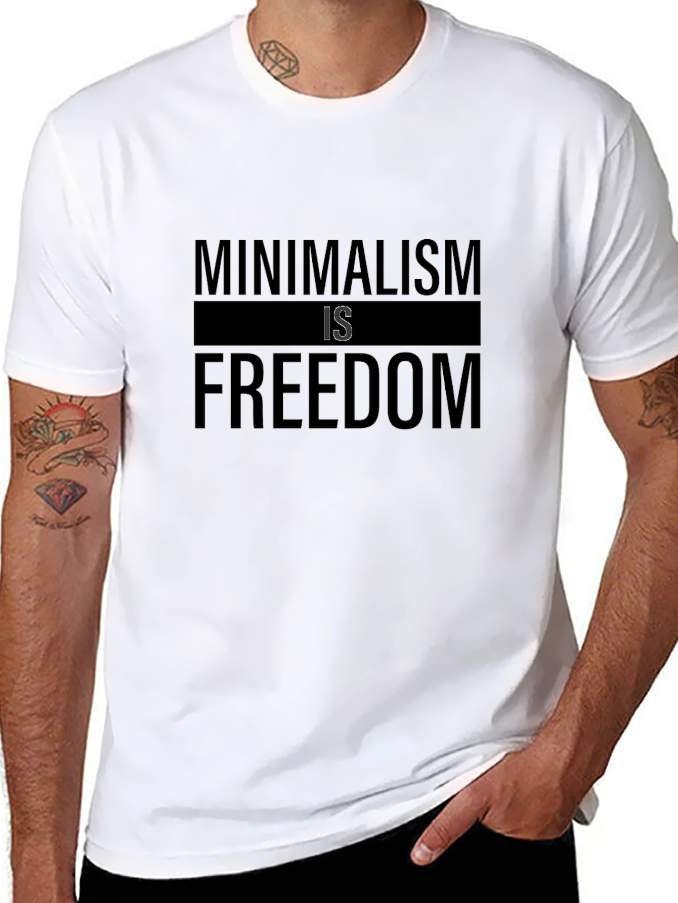 Minimalism is Freedom Black T-Shirt