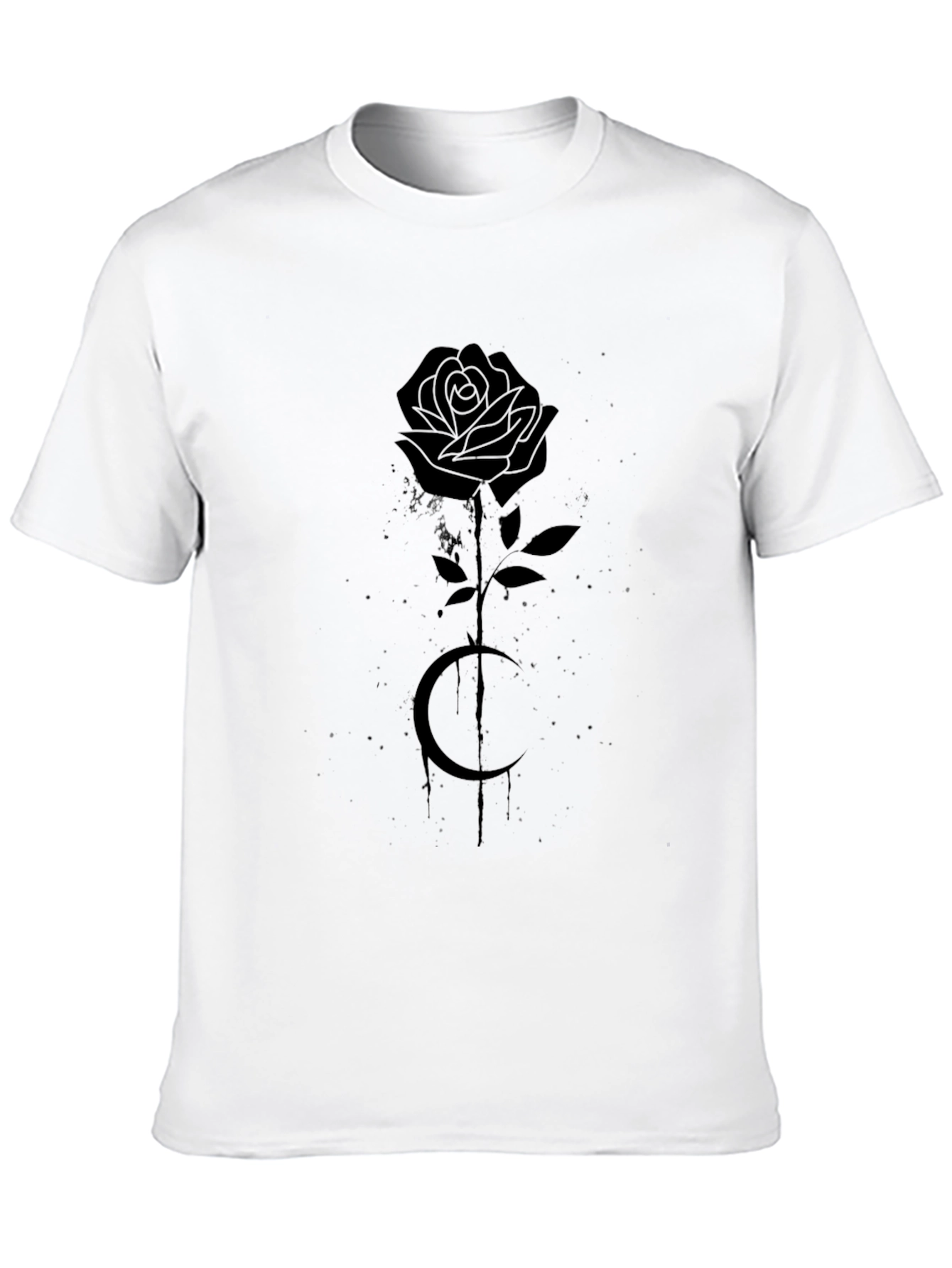 Black Rose & Moon Graphic Tee
