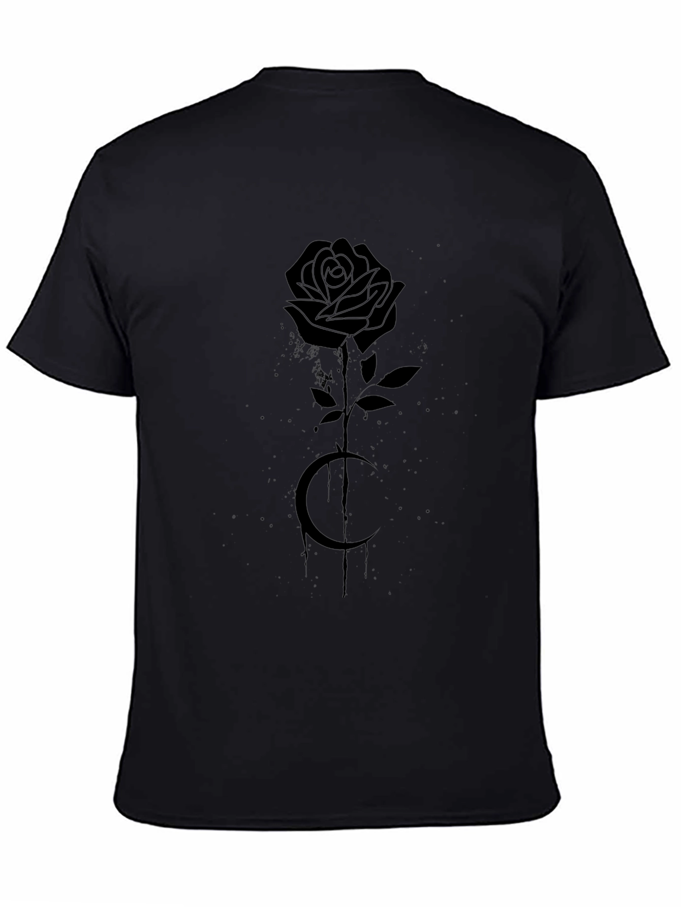 Black Rose & Moon Graphic Tee