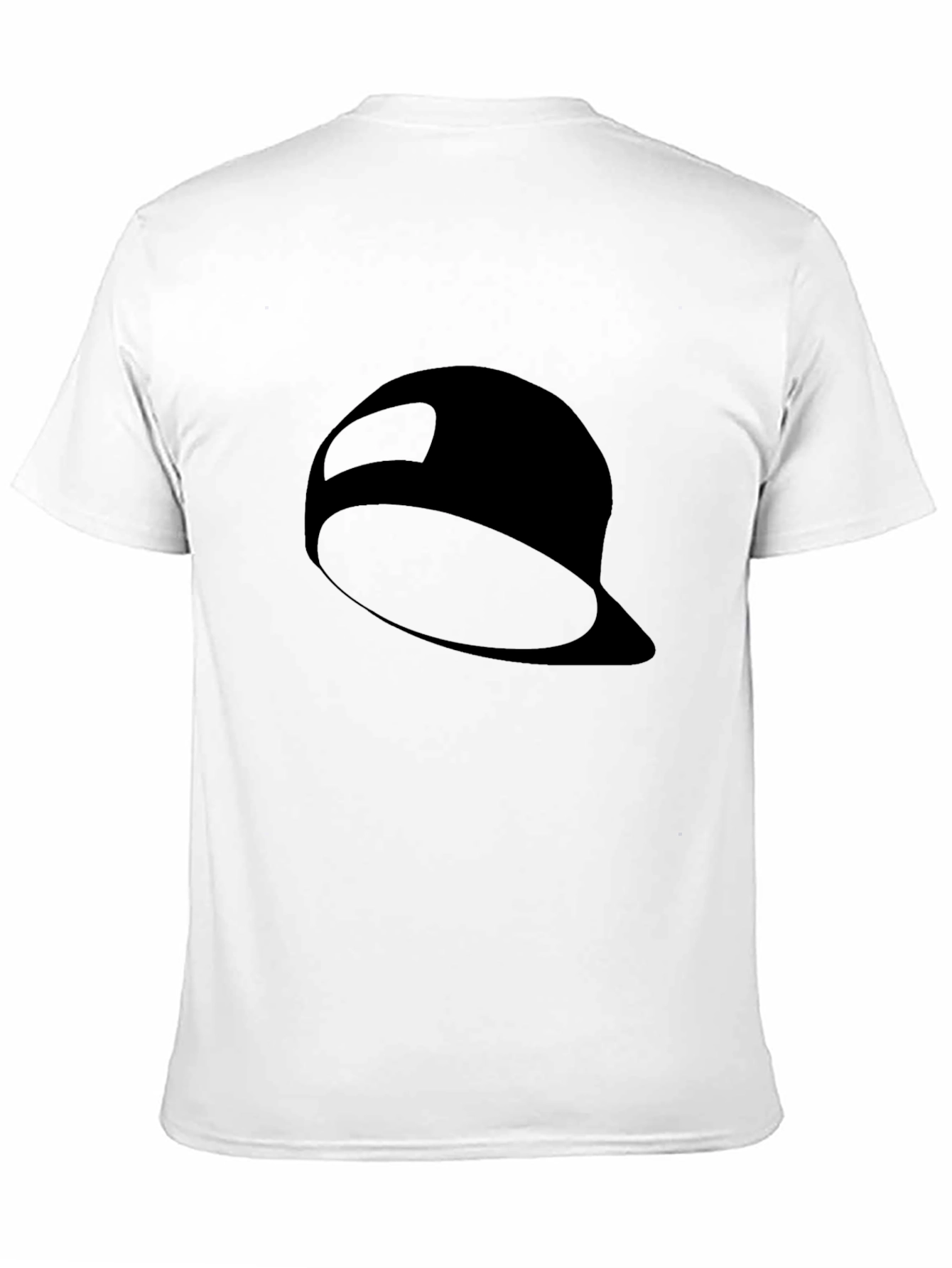 Black T-Shirt with Hat Graphic